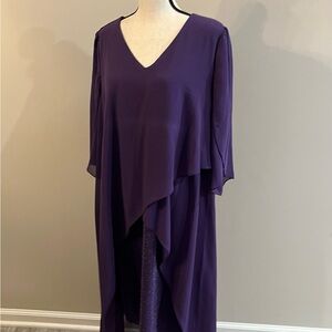 Chic Asymmetrical Purple Dress